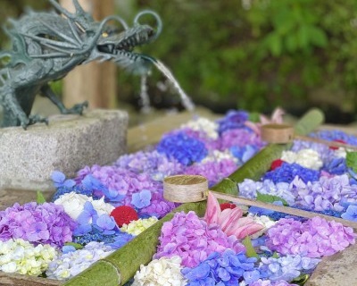 里宮神社花手水